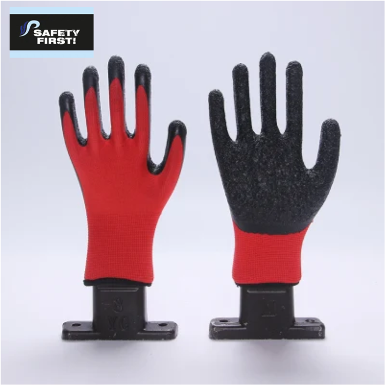 Crinkle Latex Rubber Hand Coated Safety Work Gloves - Image 3
