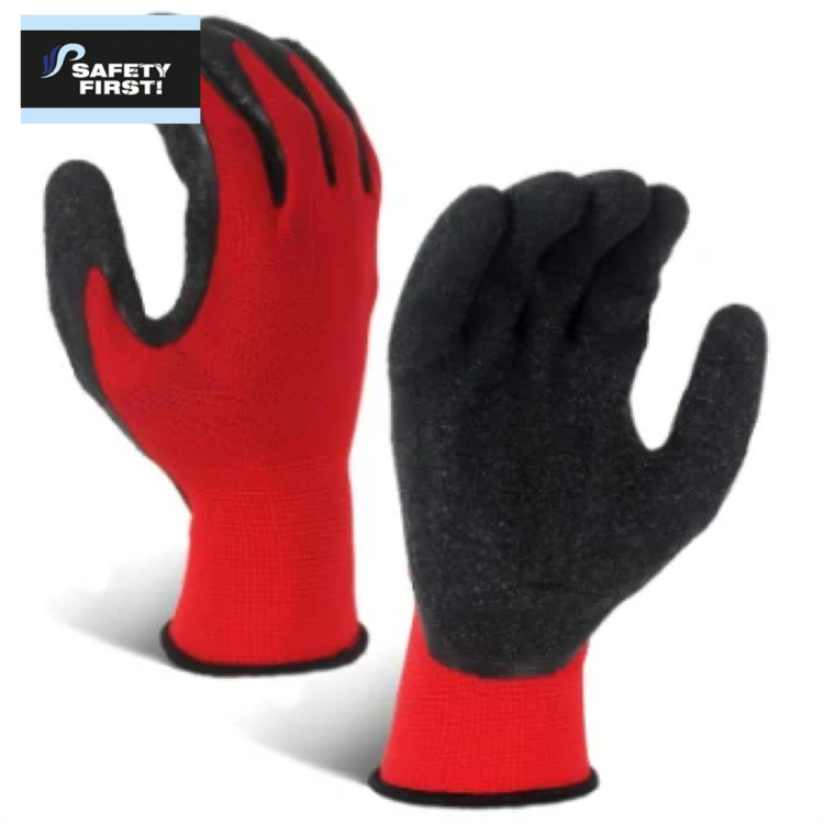 Crinkle Latex Rubber Hand Coated Safety Work Gloves - Image 4