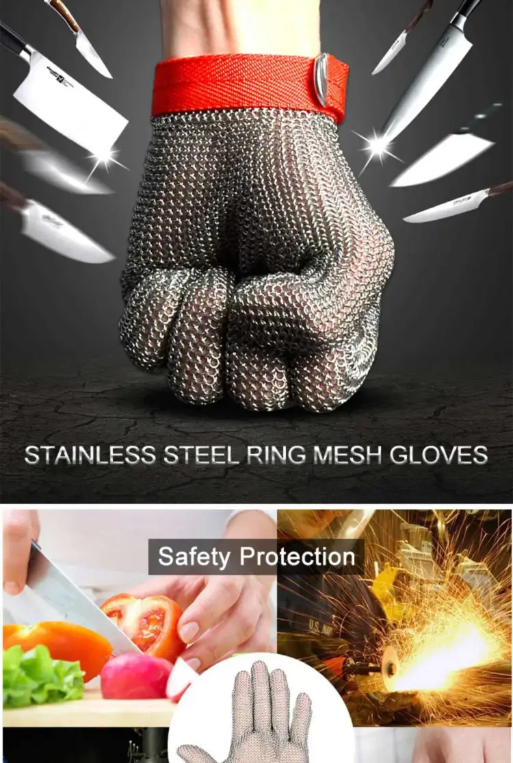 Stainless Steel Wire Mesh Chainmail Gloves - Image 7